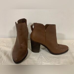BP Brown Leather Ankle Booties
